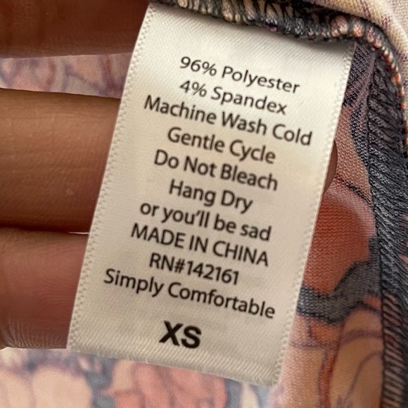 LuLaRoe Floral Randy Baseball T Shirt - Picture 2 of 5